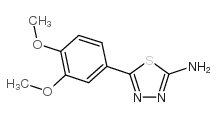 5-(3,4-二甲氧基-苯基)-[1,3,4]噻二唑-2-胺结构式