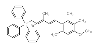 [5-(4-Methoxy-2,3,6-trimethylphenyl)-3-methyl-2,4-pentadien-1-yl]triphenylphosphonium bromide结构式