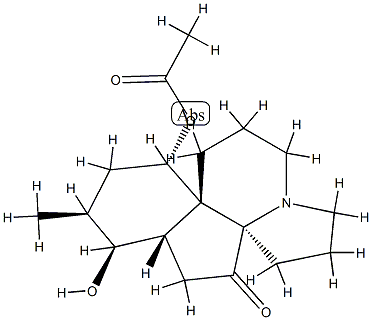 (8S)-8α-Hydroxy-13β-acetoxyserratinane-5-one structure