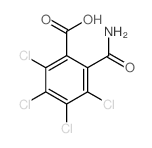 Benzoic acid,2-(aminocarbonyl)-3,4,5,6-tetrachloro- structure