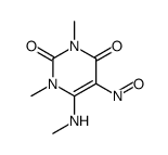 1,3-dimethyl-6-(methylamino)-5-nitrosopyrimidine-2,4-dione Structure