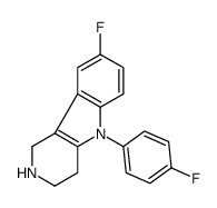 8-fluoro-5-(4-fluorophenyl)-1,2,3,4-tetrahydropyrido[4,3-b]indole结构式