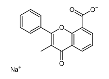sodium,3-methyl-4-oxo-2-phenylchromene-8-carboxylate Structure