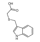 2-(1H-indol-3-ylmethylsulfanyl)acetic acid结构式