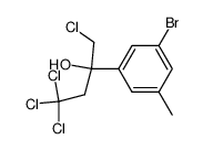 3-bromo-α-(chloromethyl)-5-methyl-α-(2,2,2-trichloroethyl)benzenemethanol结构式