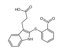 3-[2-(2-nitrophenyl)sulfanyl-1H-indol-3-yl]propanoic acid结构式