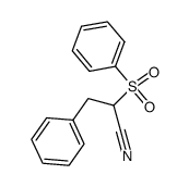 3-phenyl-2-(phenylsulfonyl)propanenitrile Structure