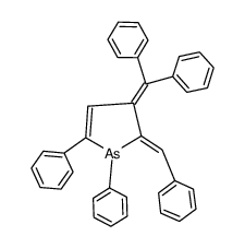 3-benzhydrylidene-2-(Z)-benzylidene-1,5-diphenyl-2,3-dihydro-1H-arsole结构式