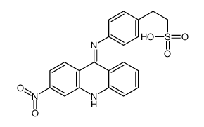 2-[4-[(3-nitroacridin-9-yl)amino]phenyl]ethanesulfonic acid Structure
