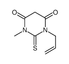 1-甲基-3-烯丙基-2-硫代巴比妥酸结构式