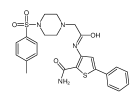 3-[[2-[4-(4-methylphenyl)sulfonylpiperazin-1-yl]acetyl]amino]-5-phenylthiophene-2-carboxamide Structure