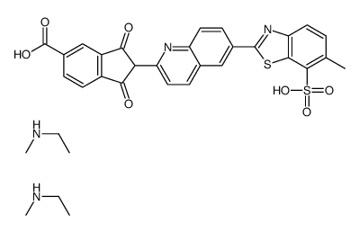2,3-dihydro-2-[6-(6-methyl-7-sulphobenzothiazol-2-yl)-2-quinolyl]-1,3-dioxo-1H-indene-5-carboxylic acid, compound with N-methylethylamine (1:2)结构式