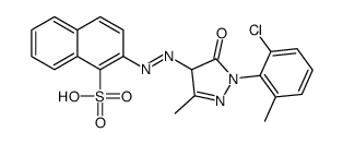 2-[[1-(6-chloro-o-tolyl)-4,5-dihydro-3-methyl-5-oxo-1H-pyrazol-4-yl]azo]naphthalene-1-sulphonic acid结构式