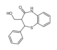3-hydroxymethyl-2-phenyl-2,3-dihydro-5H-benzo[b][1,4]thiazepin-4-one Structure