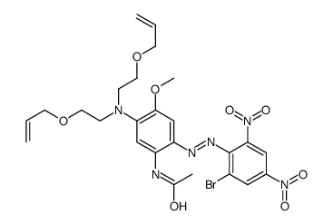 N-[5-[双[2-(2-丙烯氧基)乙基]氨基]-2-[(2-溴-4,6-二硝基苯基)偶氮]-4-甲氧基苯]乙酰胺结构式