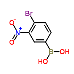 4-溴-3-硝基苯硼酸结构式