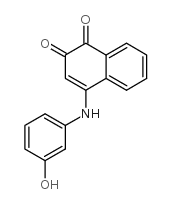 1,2-Naphthalenedione,4-[(3-hydroxyphenyl)amino]- structure