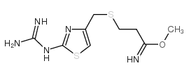 3-[[[[[2-[(二氨基亚甲基)氨基-4-噻唑基]甲基]-硫代]丙亚氨酸甲酯结构式
