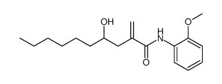 4-hydroxy-N-(2-methoxyphenyl)-2-methylenedecanamide结构式