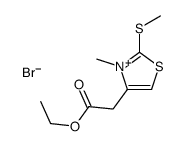 ethyl 2-(3-methyl-2-methylsulfanyl-1,3-thiazol-3-ium-4-yl)acetate,bromide结构式