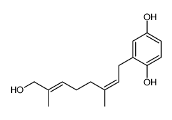 2-(8-Hydroxy-3,7-dimethyl-2,6-octadienyl)-1,4-benzenediol Structure