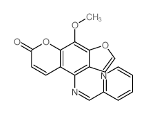 9-Methoxy-4-((2-pyridinylmethylene)amino)-7H-furo(3,2-g)chromen-7-one结构式