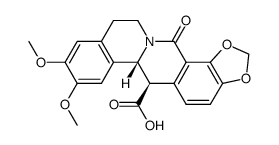 (+/-)-trans-2,3-Dimethoxy-8-oxo-9,10-(methylenedioxy)-13-carboxytetrahydroprotoberberine结构式