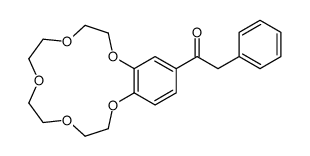 1-(2,5,8,11,14-pentaoxabicyclo[13.4.0]nonadeca-16,18,20-trien-18-yl)-2-phenyl-ethanone structure