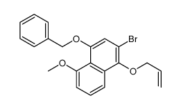2-bromo-5-methoxy-4-phenylmethoxy-1-prop-2-enoxynaphthalene Structure