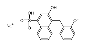 sodium 3-hydroxy-4-[(2-hydroxyphenyl)methyl]naphthalenesulphonate结构式