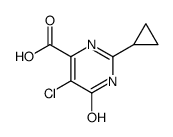 5-Chloro-2-cyclopropyl-6-hydroxypyrimidine-4-carboxylic acid Structure