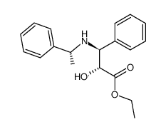 ethyl (2R,3S)-3-{[(R)-1-phenylethyl]amino}-2-hydroxy-3-phenylpropanoate结构式