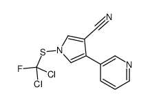 1-[dichloro(fluoro)methyl]sulfanyl-4-pyridin-3-ylpyrrole-3-carbonitrile结构式