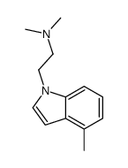 N,N-dimethyl-2-(4-methylindol-1-yl)ethanamine结构式