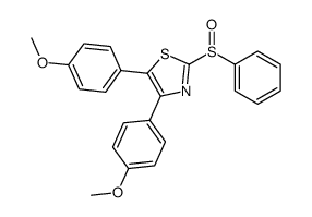 2-(benzenesulfinyl)-4,5-bis(4-methoxyphenyl)-1,3-thiazole结构式
