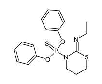{2-[(Z)-Ethylimino]-[1,3]thiazinan-3-yl}-phosphonothioic acid O,O-diphenyl ester Structure