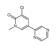 3-chloro-1-methyl-5-pyrazin-2-ylpyridin-2-one Structure