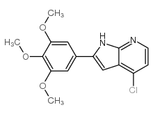 4-氯-2-(3,4,5-三甲氧基苯基)-1H-吡咯[2,3-b]吡啶结构式