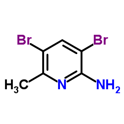 2-氨基-3,5-二溴-6-甲基吡啶结构式