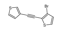 3-bromo-2-(2-thiophen-3-ylethynyl)thiophene结构式