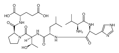 L-Glutamic acid, L-valyl-L-histidyl-L-leucyl-L-threonyl-L-prolyl Structure