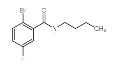 N-丁基-2-溴-5-氟苯甲酰胺结构式