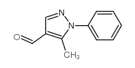 5-甲基-1-苯基-1H-吡唑-4-甲醛结构式