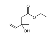 Ethyl 3-hydroxy-3-methyl-4-hexenoate结构式