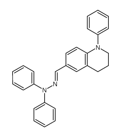 1,2,3,4-Tetrahydro-1-phenyl-6-quinolinecarboxaldehydediphenylhydrazon Structure