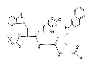 Boc-Trp-Arg(NO2)-Lys(Z)-OH Structure