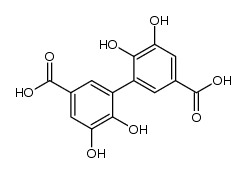 5,6,5',6'-tetrahydroxy-biphenyl-3,3'-dicarboxylic acid结构式