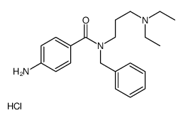 3-[(4-aminobenzoyl)-benzylamino]propyl-diethylazanium,chloride Structure