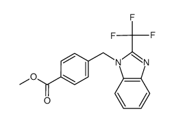 methyl 4-((2-(trifluoromethyl)-1H-benzo[d]imidazol-1-yl)methyl)benzoate结构式