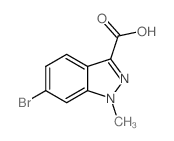 6-溴-1-甲基-1H-吲唑-3-羧酸结构式